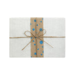 Blue White Jute Bow Gift Box