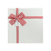 White Striped Bow Gift Box
