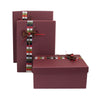 Burgundy Striped Bow Gift Box