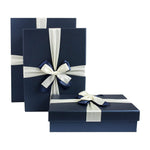 Blue White Bow Gift Box