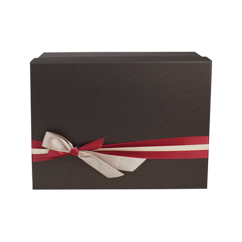 Brown Gold Bow Gift Box