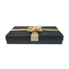 Black Gold Bow Gift Box with Shredded Paper