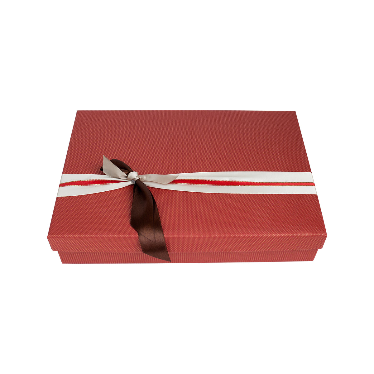 Elegant Textured Red Gift Box - Single (Sizes Available)
