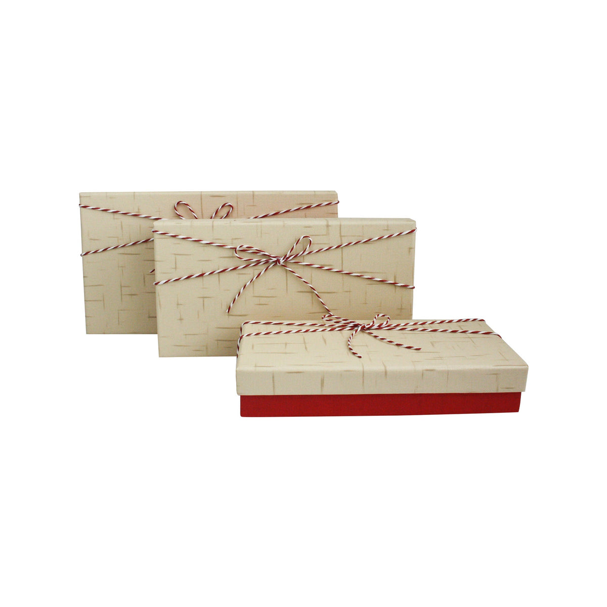 Set of 3 Cream Pattern Gift Boxes