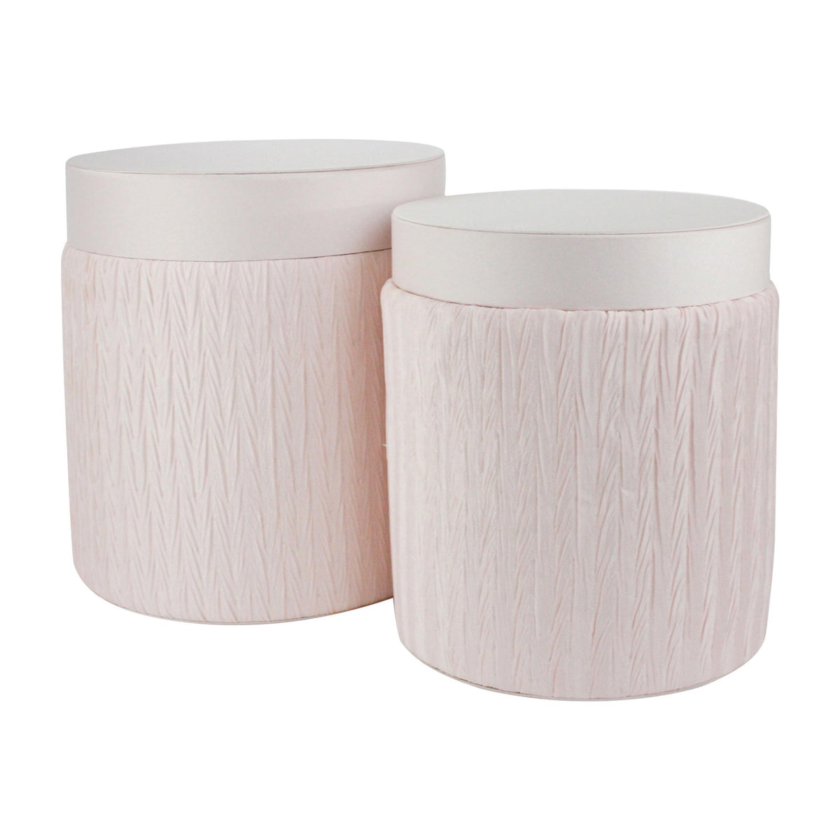 Set of 2 Tall Light Pink Gift Flower Boxes