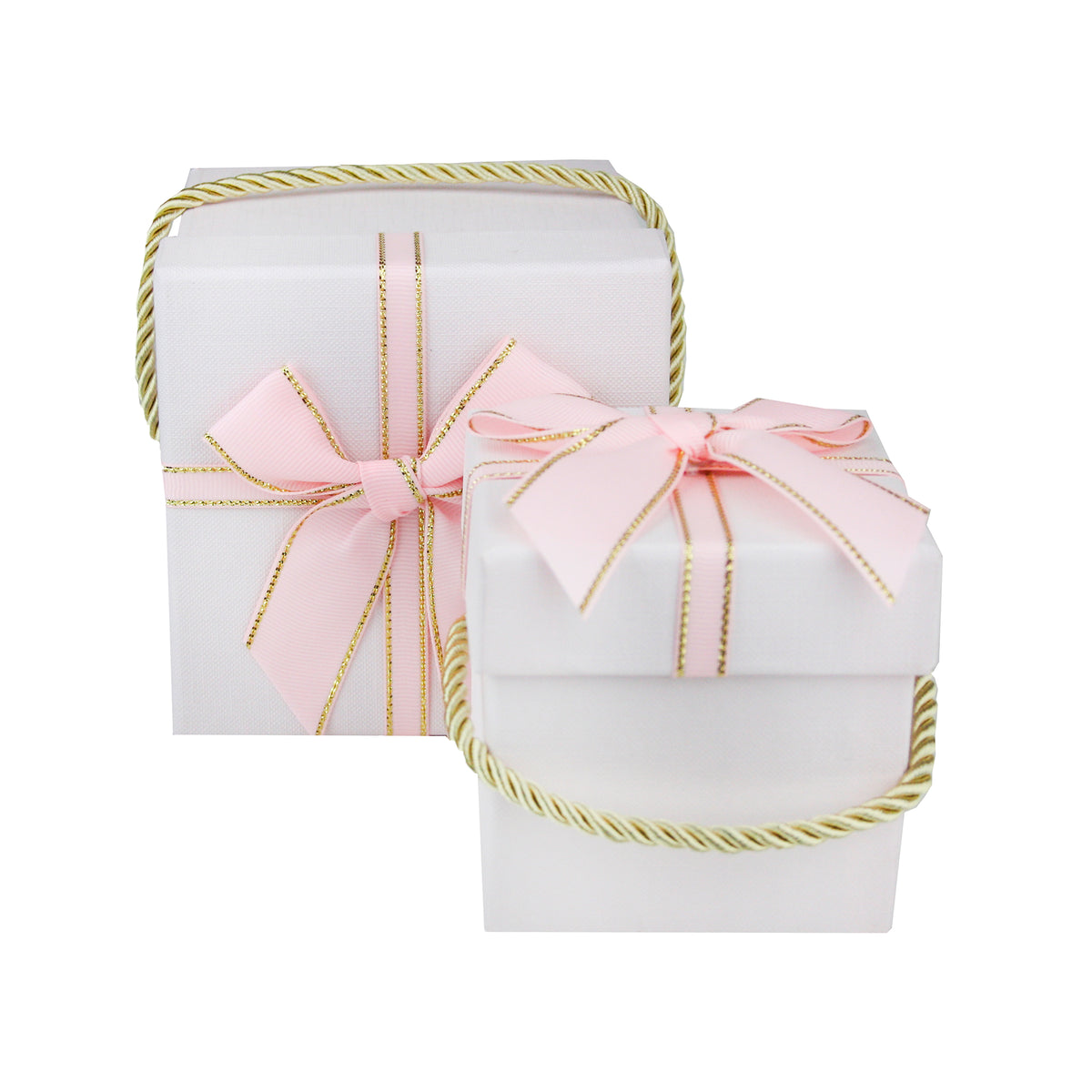 Set of 2 Square Pink Gift Box