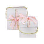 Pink Square Gift Box - Set of 2