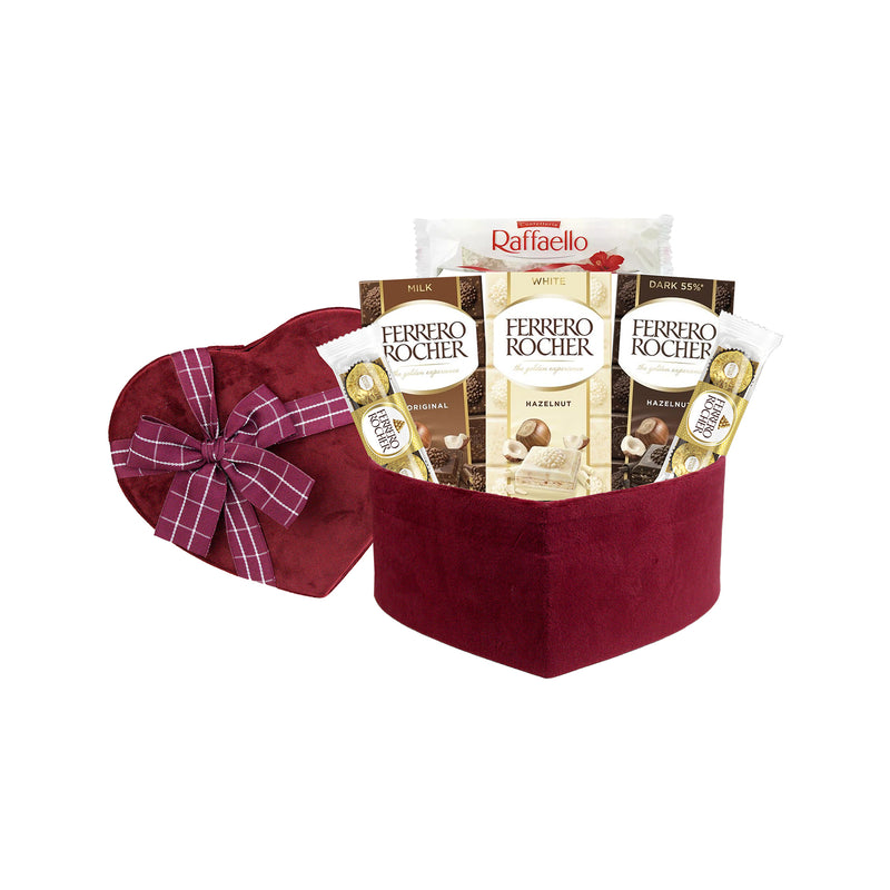 Classic Chocolate Hamper Selection Gift Box - Rocher Love Hearts