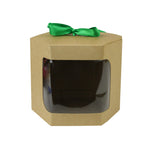 Pack of 12 Brown Hexagon Kraft Gift Boxes