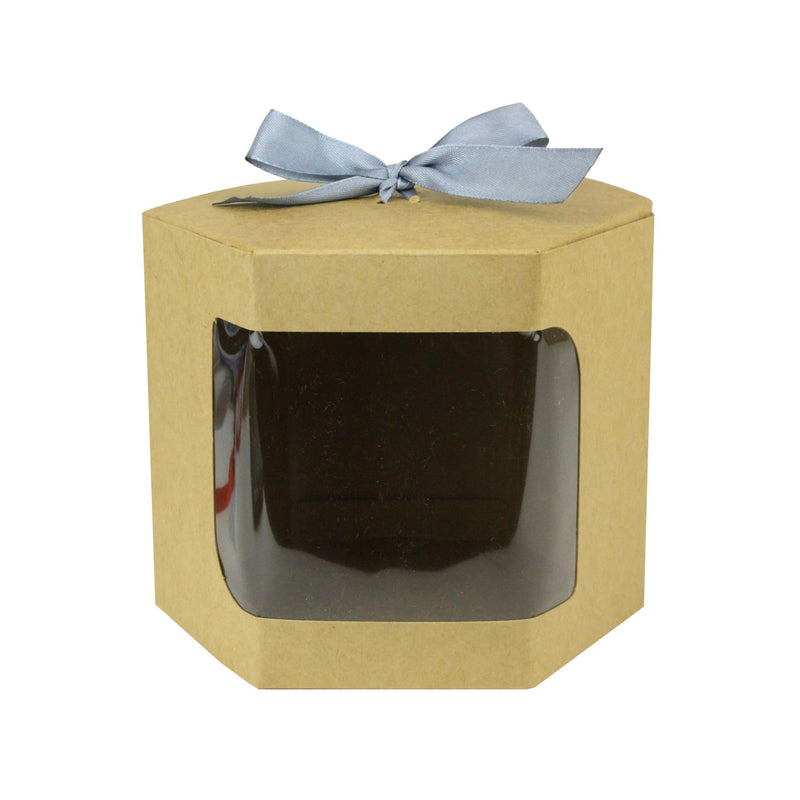 Pack of 12 Brown Hexagon Kraft Gift Boxes