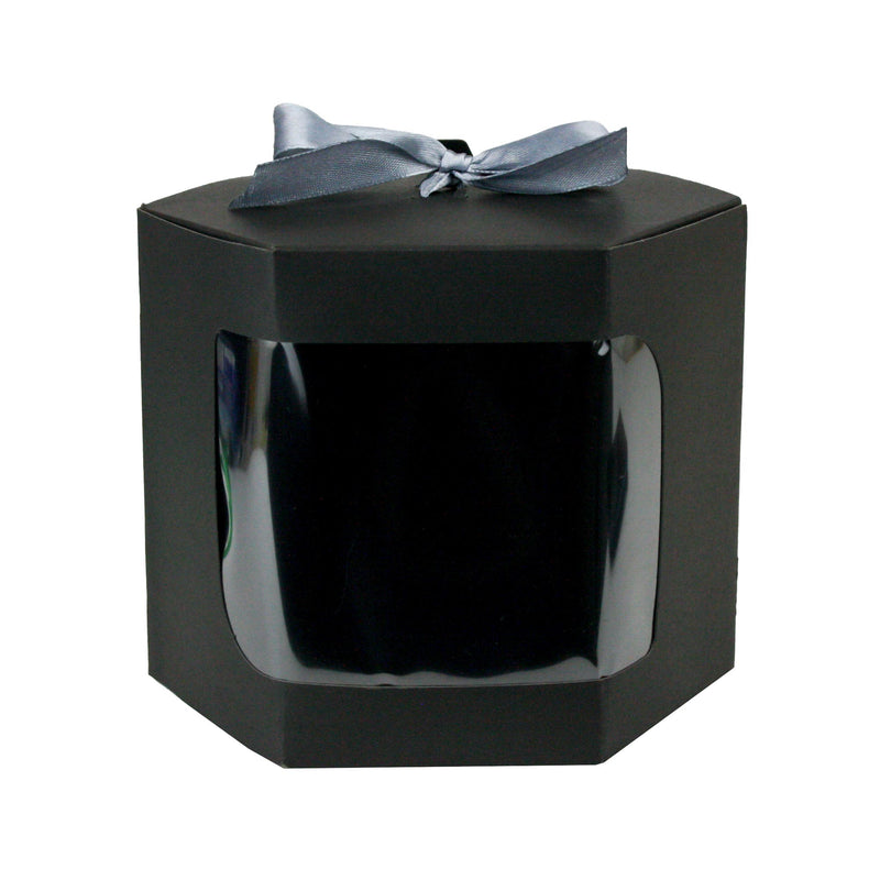 Pack of 12 Black Hexagon Kraft Gift Boxes