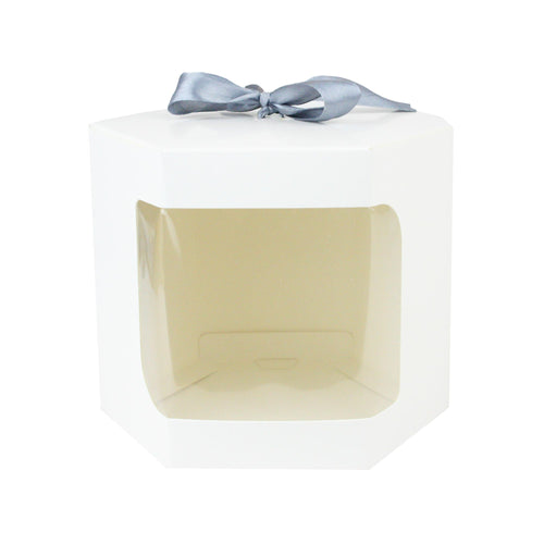 Pack of 12 White Hexagon Kraft Gift Boxes