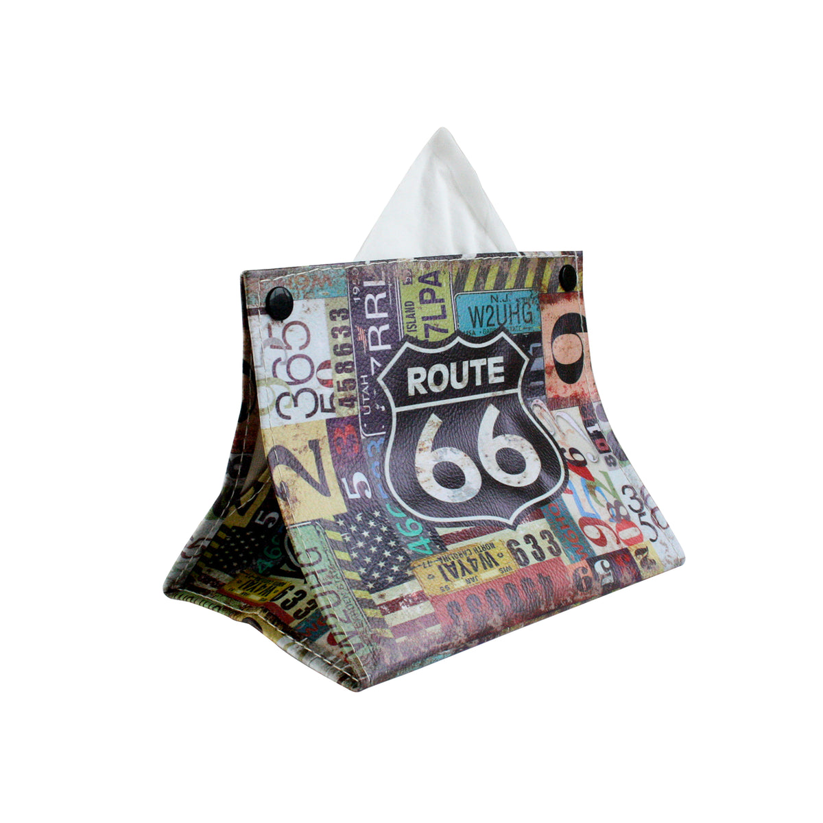 Folding Tissue Box - Route 66