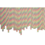 Multi Stripes Paper Straw