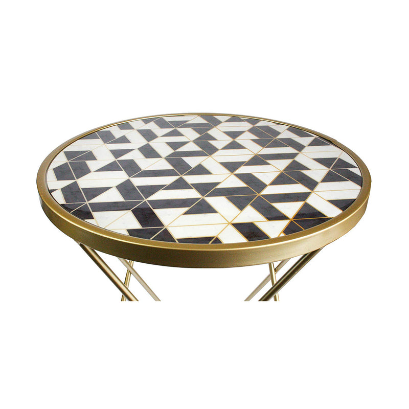 Geometric Pattern Coffee Table - Set of 2