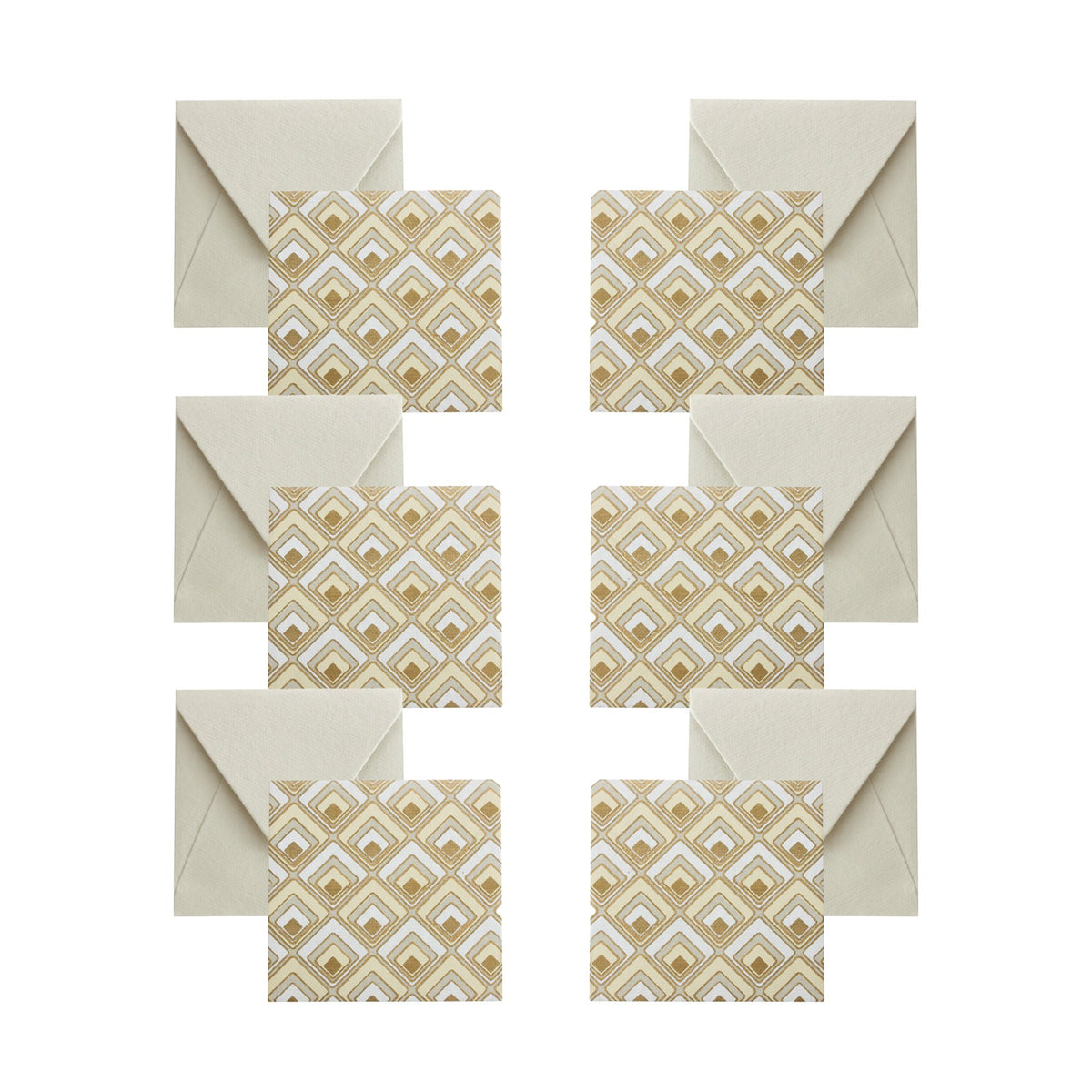 ENVELOPES WITH NOTECARD PACK OF 6 - GOLD