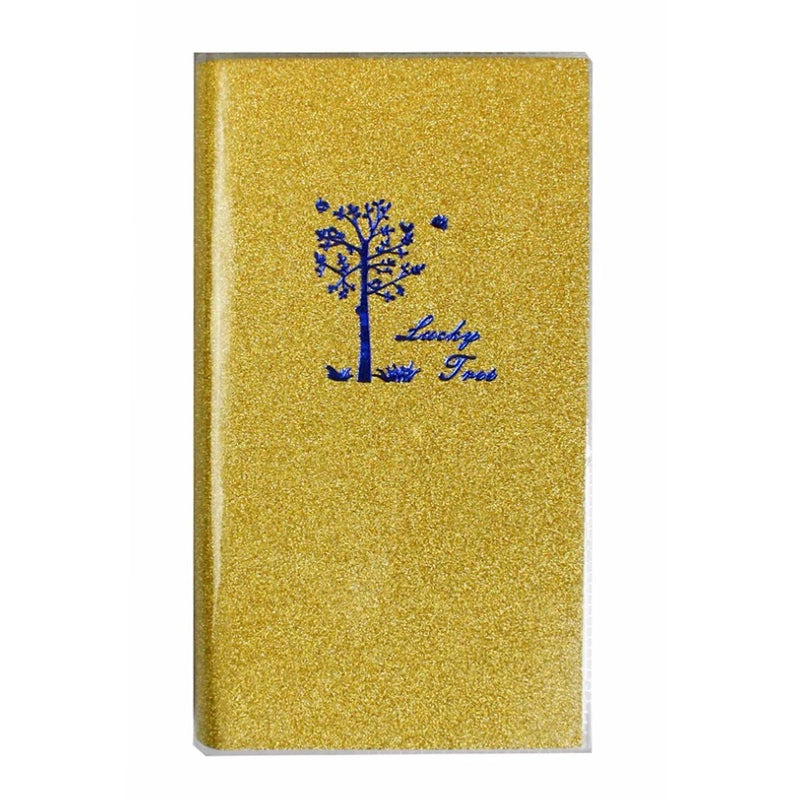Gold Glitter Pocket Size Lined Notebook