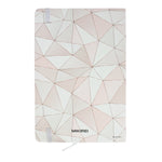 A5 Geometric Marble Notebook - Pink / White