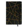 A5 Geometric Marble Notebook - Black / Gold