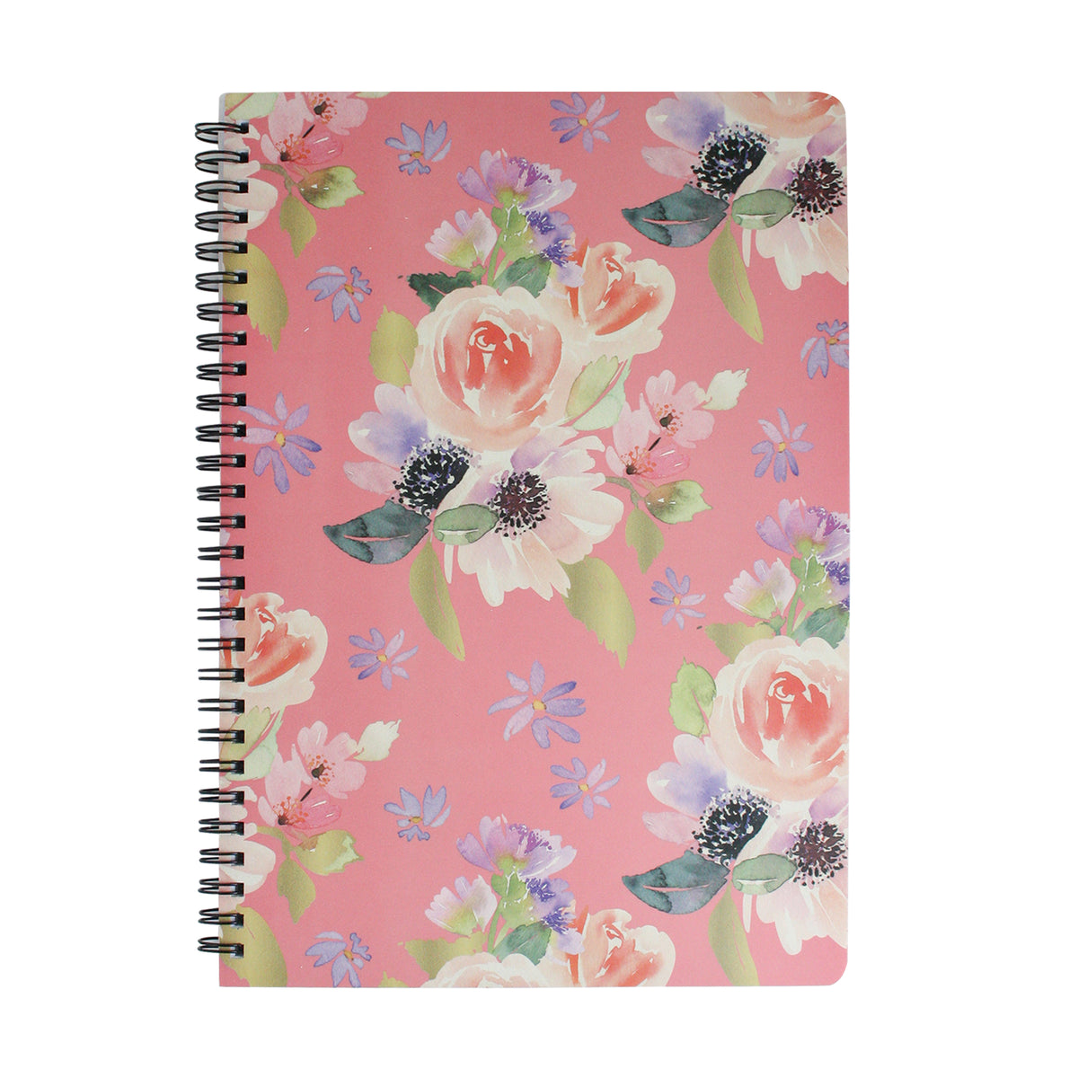 B5 Floral Notebook - Hot Pink