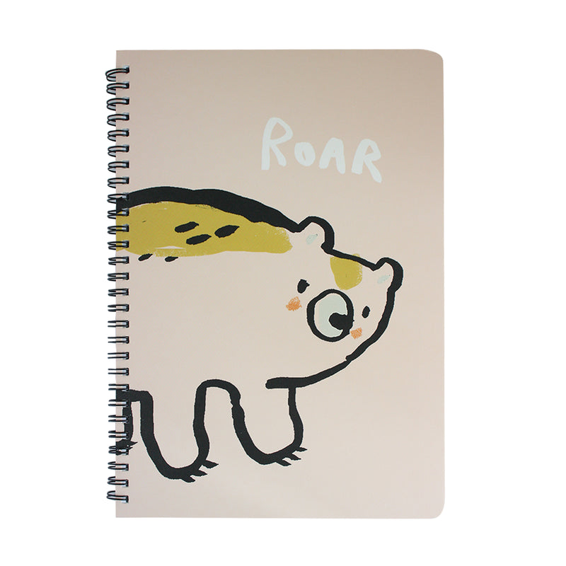 B5 Cartoon Animal Notebook - Peach Bear