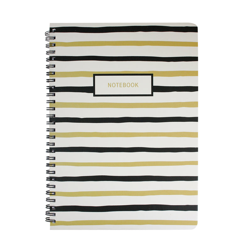 B5 Black & Gold Doodle Notebook - Set of 4