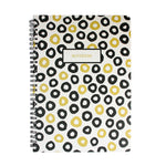 B5 Black & Gold Doodle Notebook - Circles