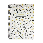 B5 , A5 , A7 Black & Gold Doodle Notebook - Set of 3