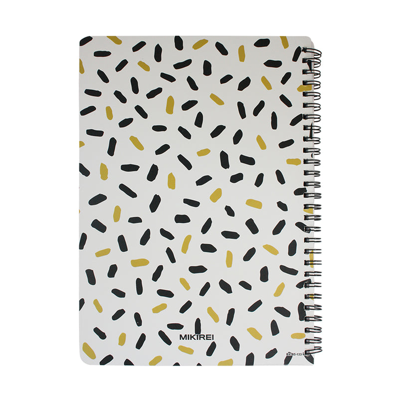 B5 Black & Gold Doodle Notebook - Dashes