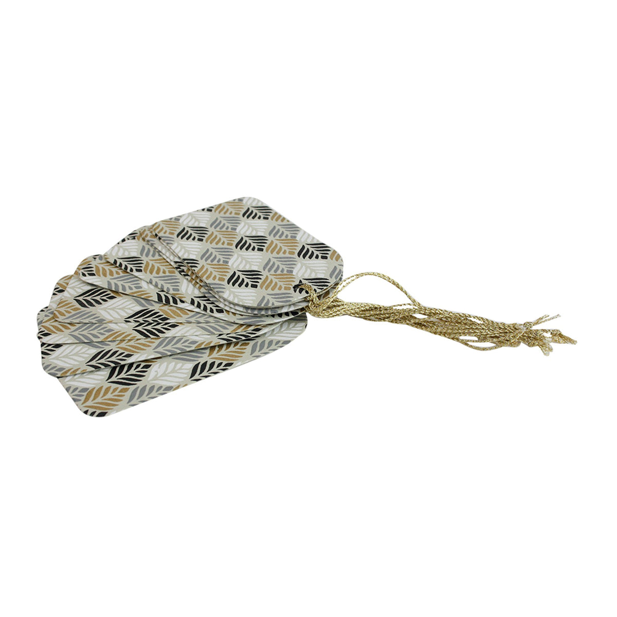 HANDMADE PAPER TAGS PACK OF 10 - BLACK GOLD